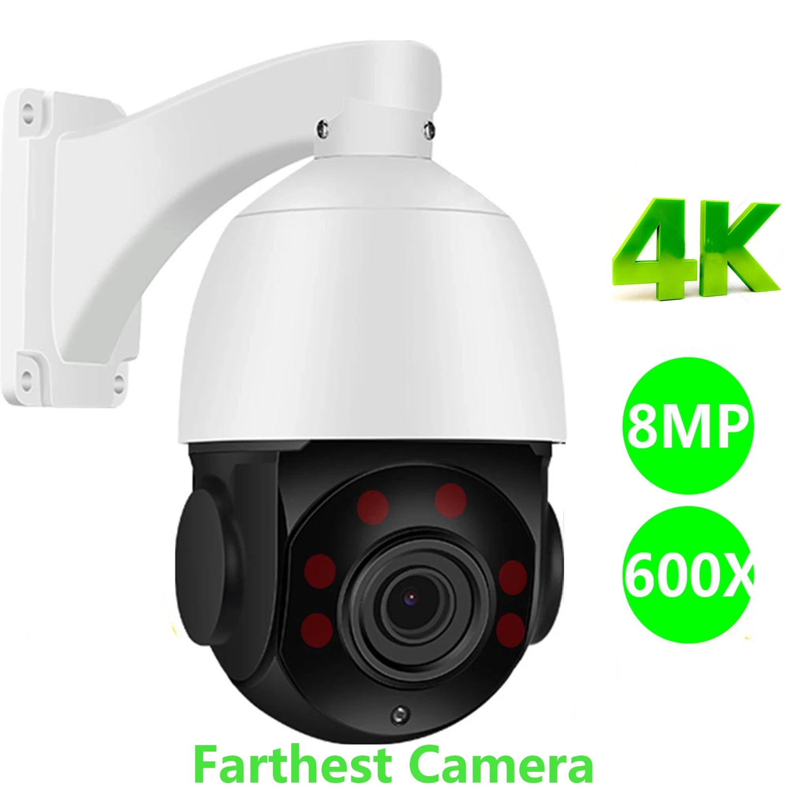 Скоростная купольная камера 8 МП 4K 600X ZOOM POE PTZ Поддержка Hikvision Dahua NVR IVM4200 P2P ONVIF IMX415 SD