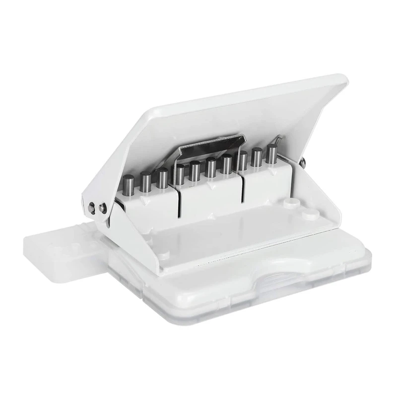 

KW-TRIO Paper Puncher 10 Hole Loose Leaf Hole Punch Notebook Cutting Punch Hole A4/A5/B5 Paper Manual Punching 10-Sheet Capacity