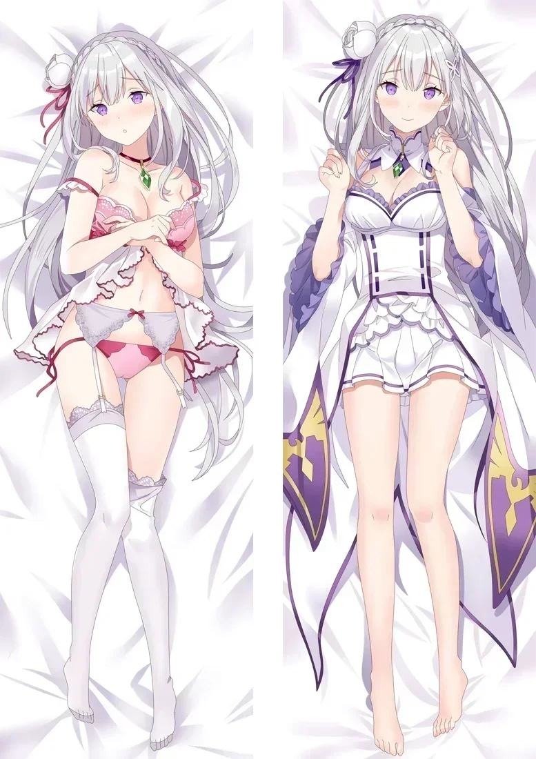 Re: жизнь в другом мире от нуля Подушка Otaku Waifu Rem Чехол Аниме Dakimakura постельное белье