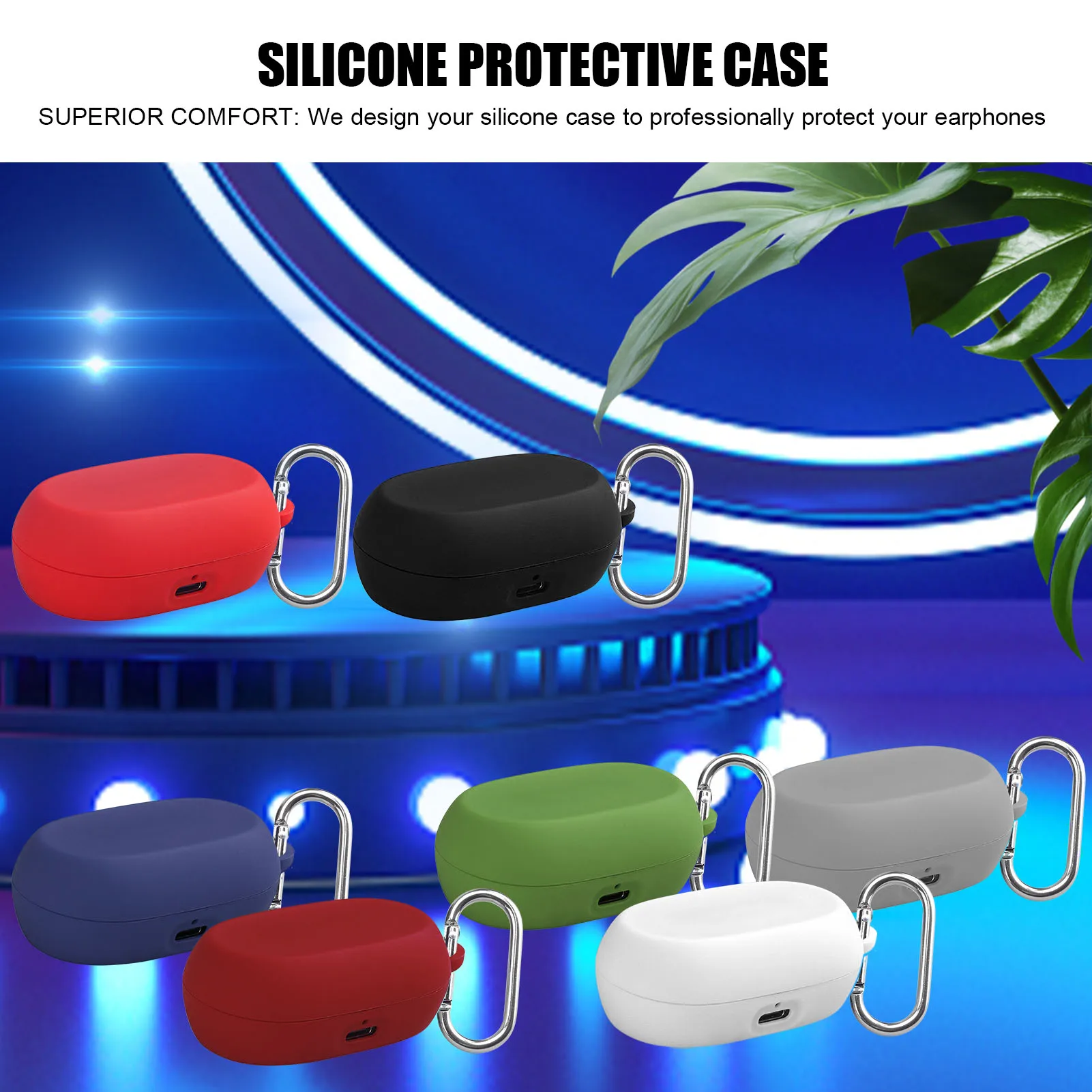

Protective Cover For Elite 7 Pro Soft Silicone Case Anti-Scratch Shock-Absorbing Case with Keychain for Elite 7 Pro