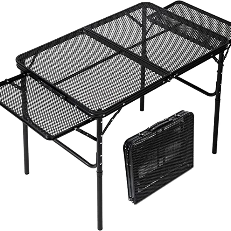 Outdoor Camping Folding Grill Table Portable Lightweight Metal Grill Stand
