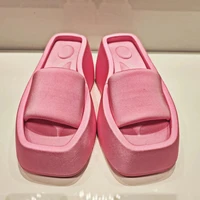 2022 new brand ladies slipper heightened thick soled slippers womens fashion casual high heeled shoes pink designer sandals