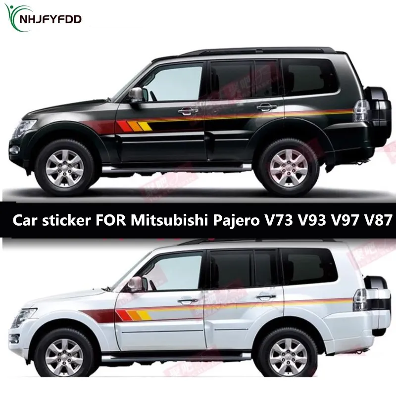 

Новинка, автомобильная наклейка для Mitsubishi Pajero V73 V93 V97 V87, Внешнее украшение кузова, персонализированная наклейка, пленка, аксессуары