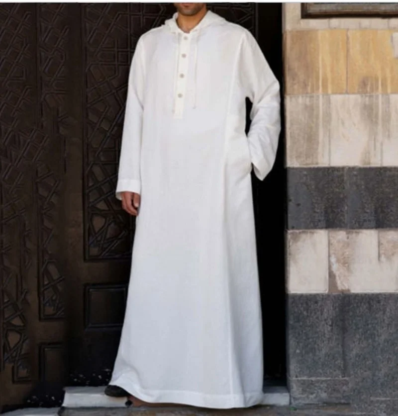 

Muslim Fashion Men Hooded Shirt Robe Dubai Kaftan Dress Arabic Kaftan Pakistan Islamic Clothing Abaya Caftan De Moda Musulmana