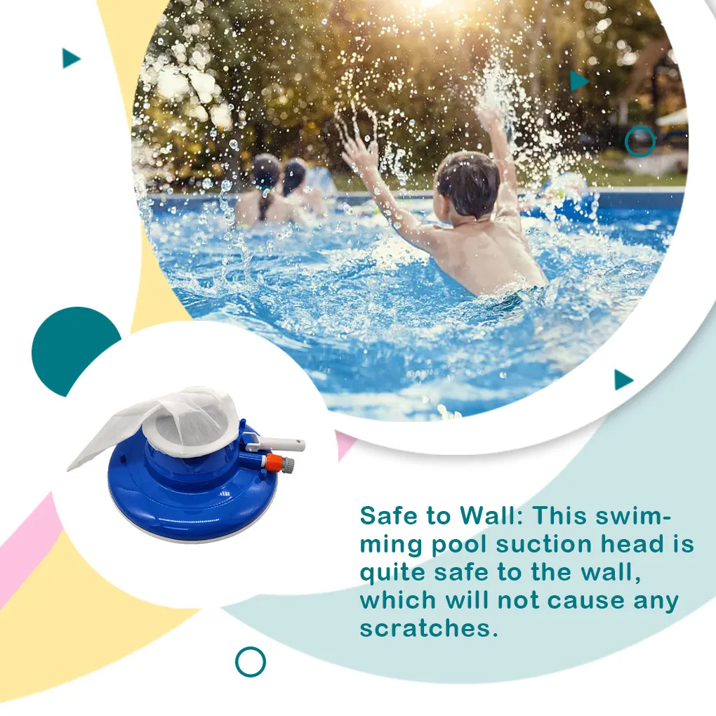 

Suction Head Round Edge Safe to Wall ABS Gardening Supplies Vacuum Part Non-slippery Swimming Brush Dirt Catcher