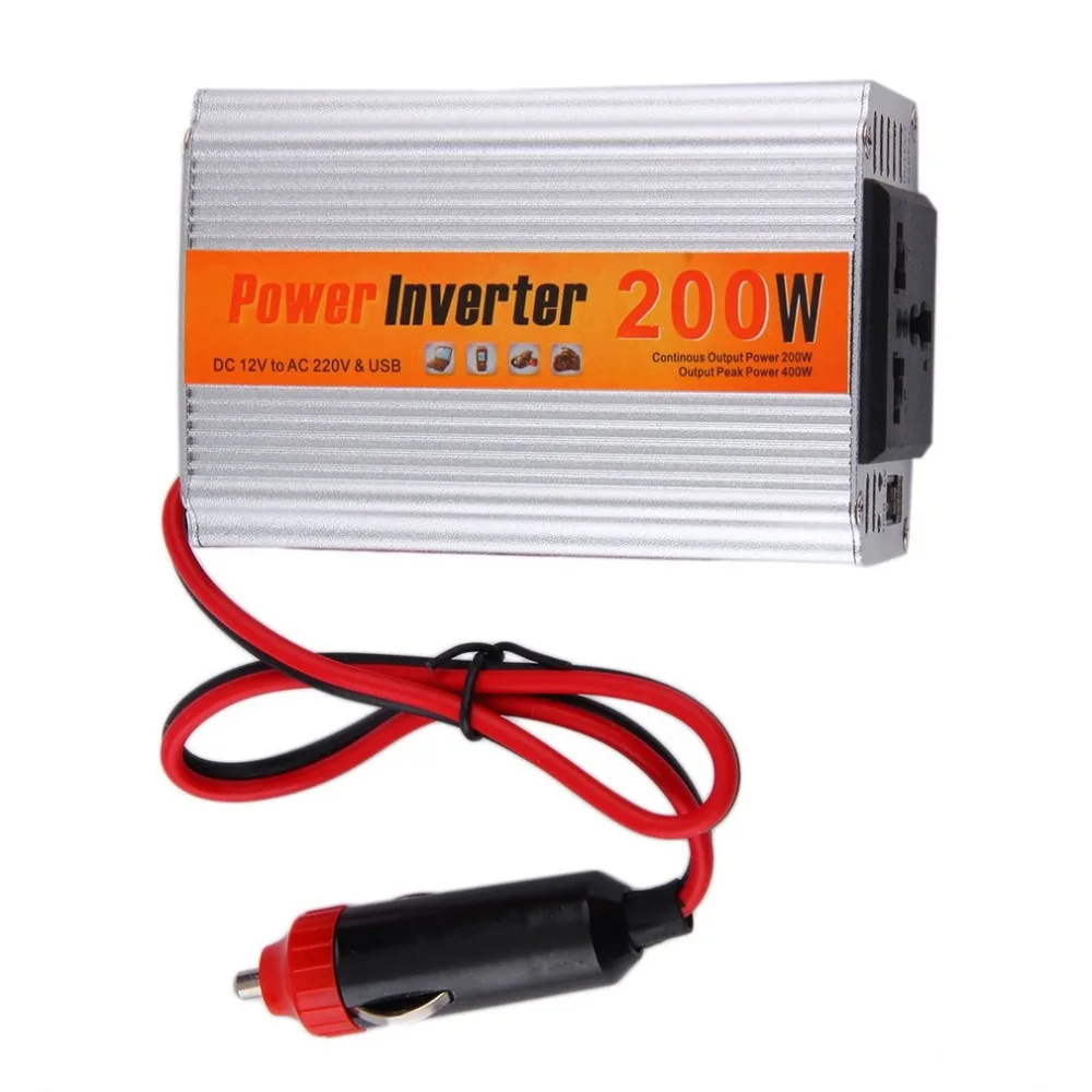 

Automobiles Inverter 12v 220v With Usb Car Power Converter 12V DC To AC 220V Adapter Car Adaptor 200W Car Styling
