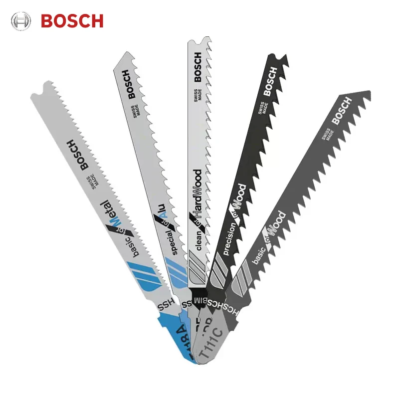 

5Pcs Bosch Original Jigsaw Blade Reciprocating For Electric Saber Cutting Wood Metal Plastic Concrete Professional Home DIY Tool
