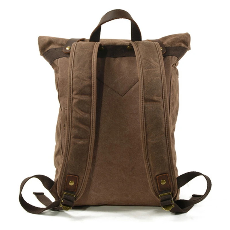 Роскошный винтажный холщовый рюкзак LKEEP для мужчин большой дорожный ранец из