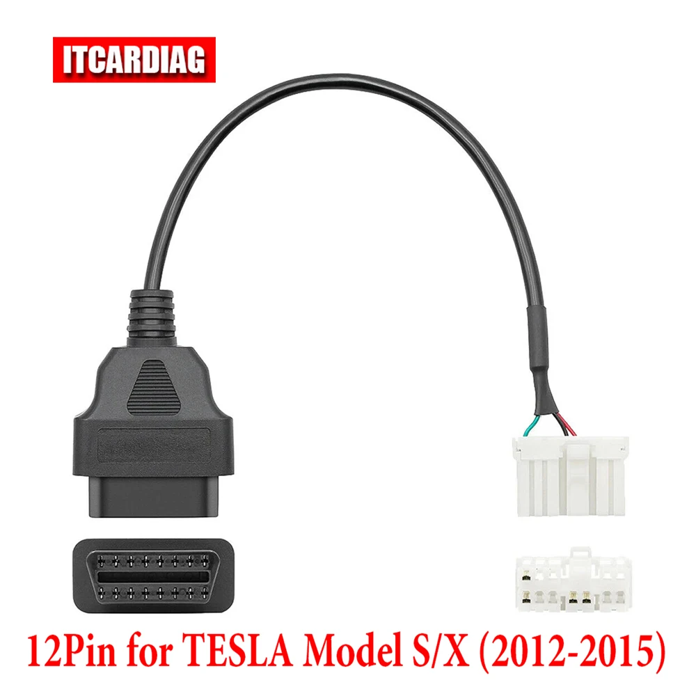 

New Energy Vehicle 12Pin OBDII Adapter for Tesla Model X S Diagnostic Cable For Scan My Tesla Model Harness Electronic Cable
