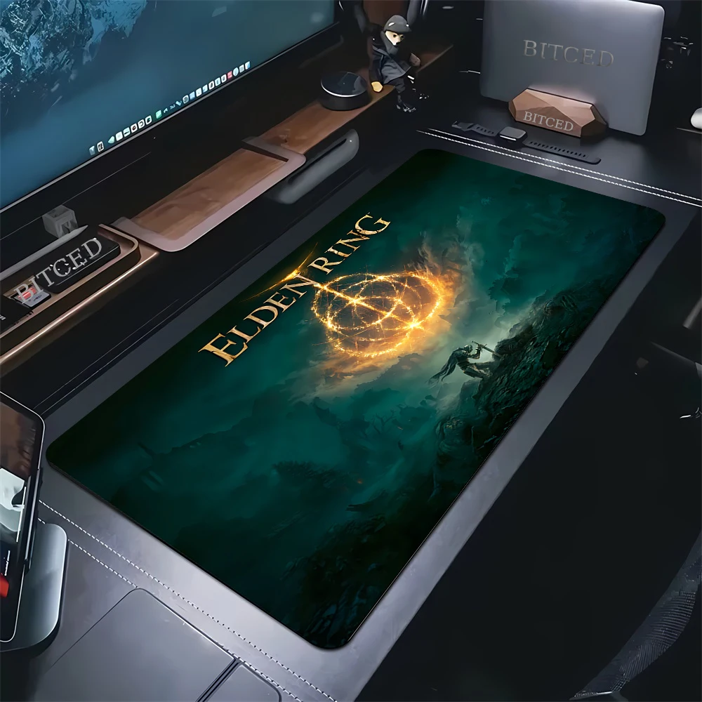 Фото EldenS R-RingS Mouse Pad XXL Gamer PU Leather Size music For Office Mat Desk Waterproof Table Mat Gameing №4