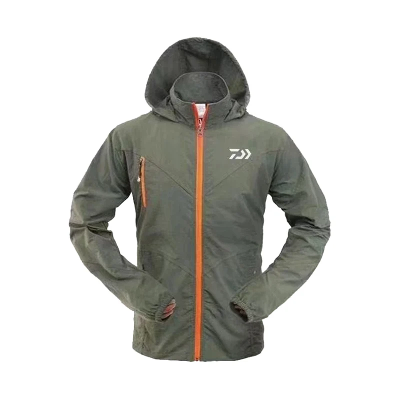 

Ветрозащитная одежда для рыбалки с капюшоном для мужчин, быстросохнущая куртка для рыбалки, брюки, костюм, Солнцезащитный дышащий походный костюм
