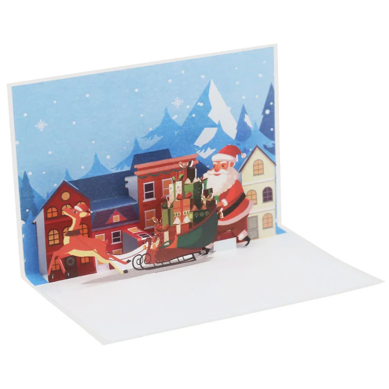 

3D cards Christmas cards holiday gifts and blessings birthday party creative invitation cards
