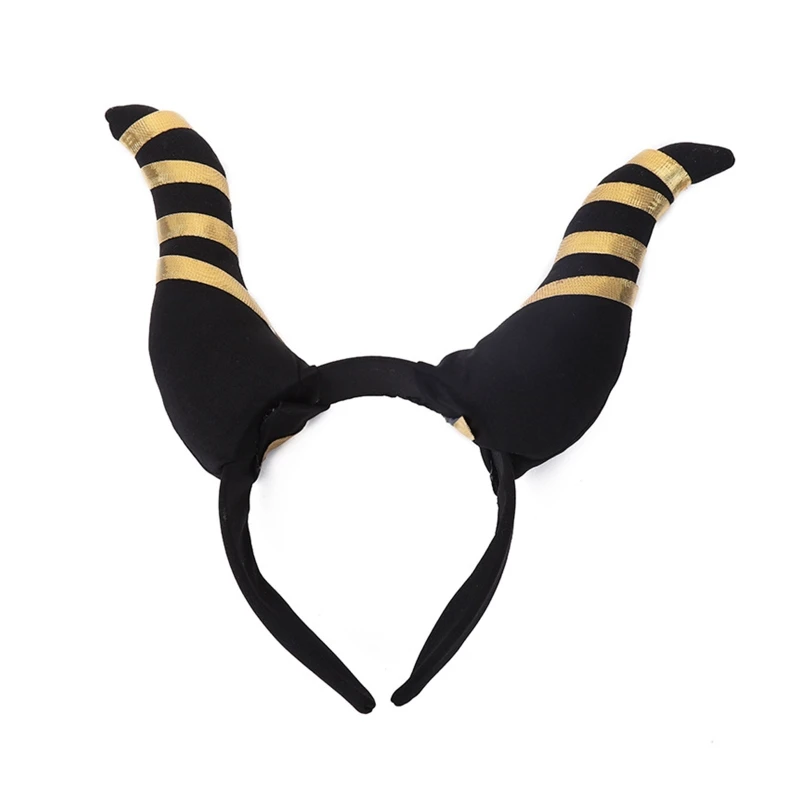 

Ox Devil Horn Headband Carnival Halloween Bull Devil horns headdress cosplay Demon cattle Clown buffoon droll headwear