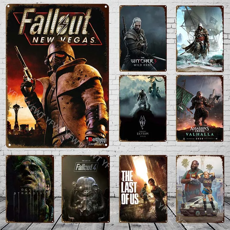 Classic Popular Online Game Characters Metal Plate Signs Vintage Game Room Decor Tin Poster Sign Fashion Living Room Home Decor