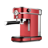 2022 red coffee makers with milk frothing breakfast machine