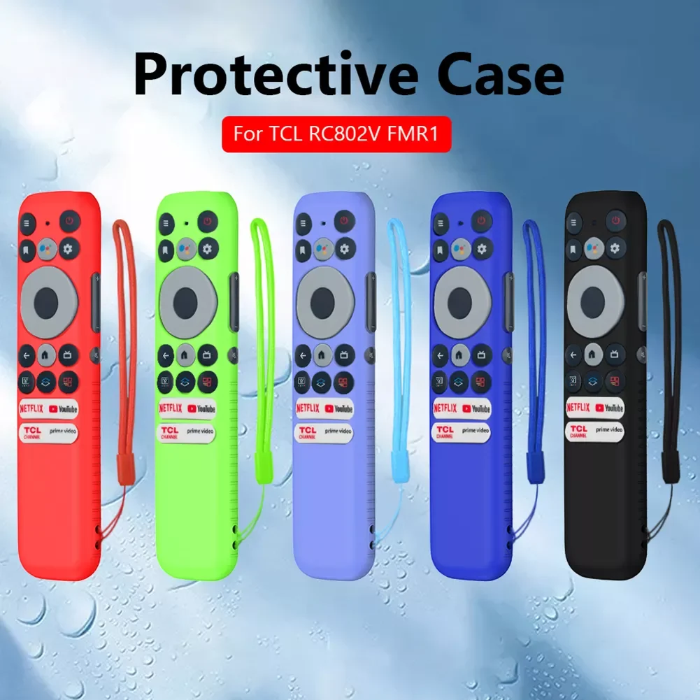 

Case Remote Control Replacement Protective Cover for TCL RC902N FMR1 Shockproof Anti Slip Protector Sleeve with Lanyard