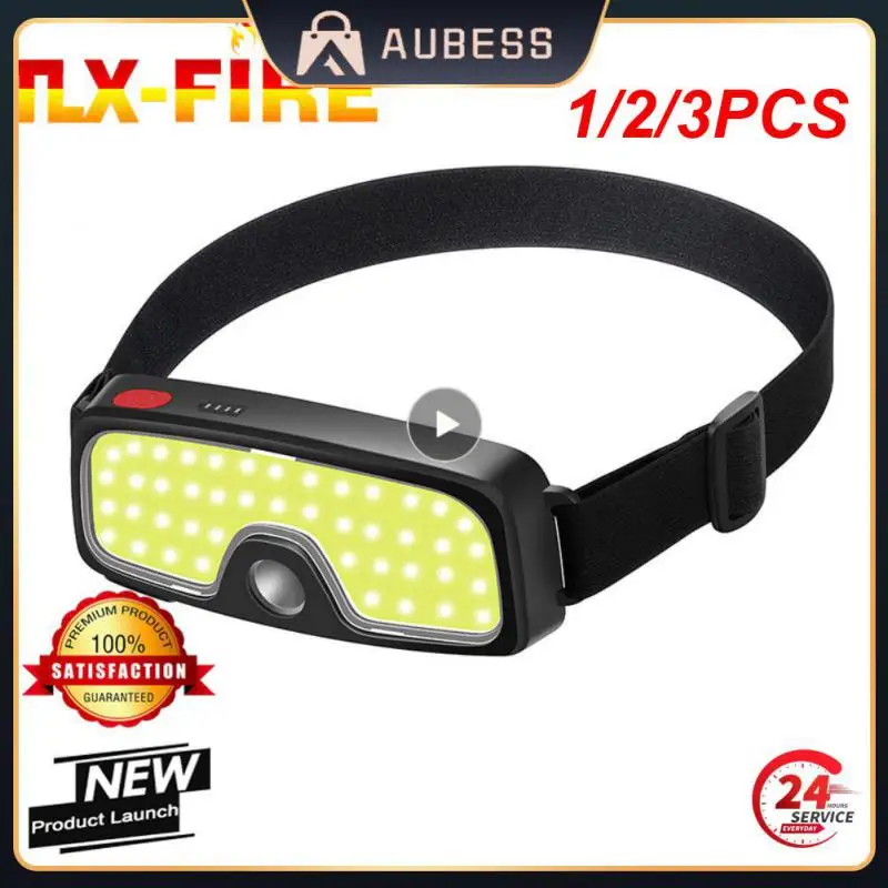 

1/2/3PCS New COB LED Headlamp Portable Mini Headlight Built-in Battery Flash Light USB Rechargeable Torch Lantern Camping Lamp