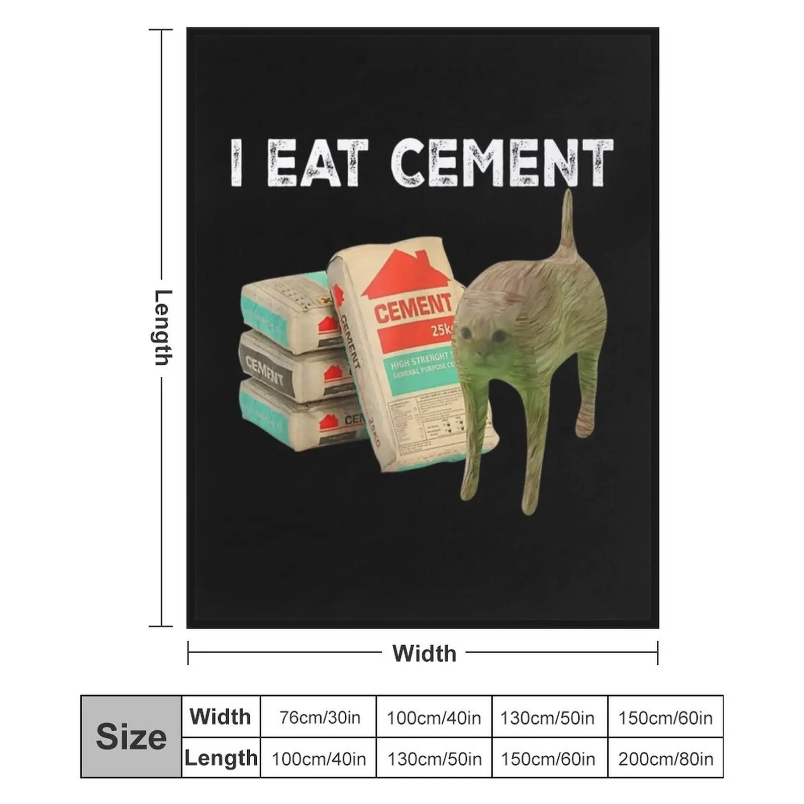 I Eat Cement Cursed Cat - Oddly Specific Dank Meme Плед Винтажное пляжное декоративное одеяло для