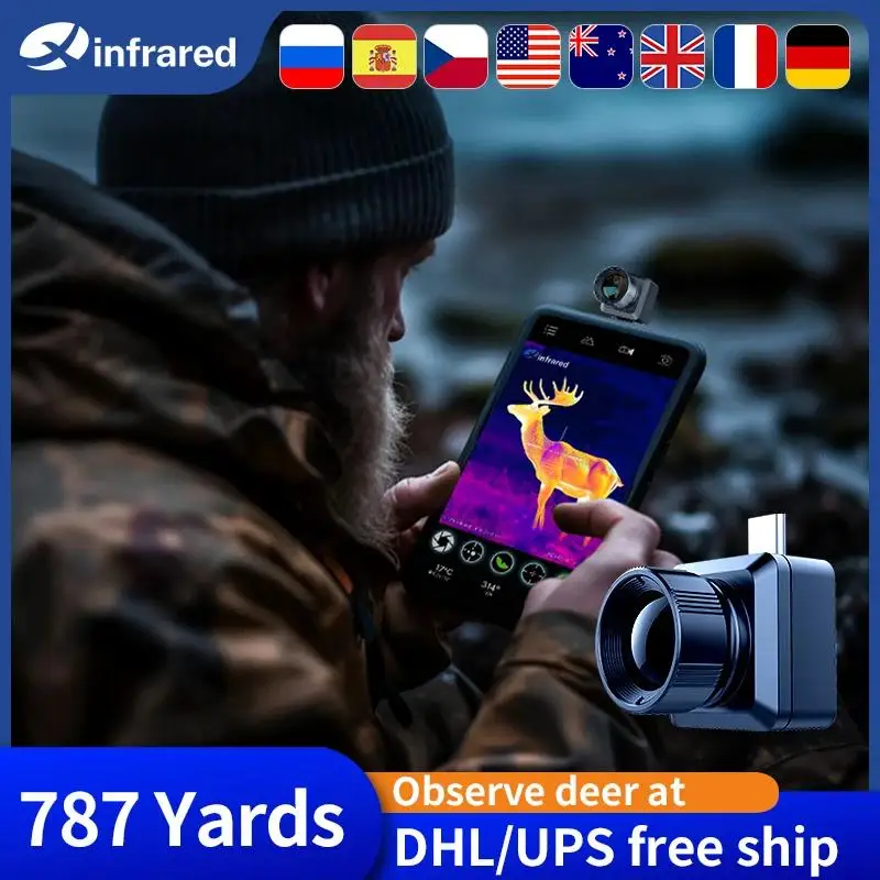 

Xinfrared T2 ProThermal монокулярный детектор оленя 787 ярдов ночного видения для охоты тепловизор