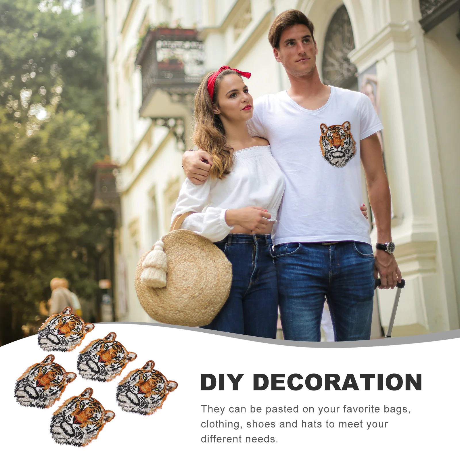 5 шт. нашивка в виде головы тигра принадлежности для украшения одежды ремонтные