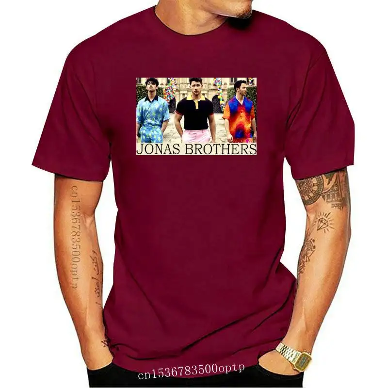 

Новая мужская белая футболка Jonas Brothers Nick Jonas Joe Jonas Kevin Jonas, хлопковая футболка