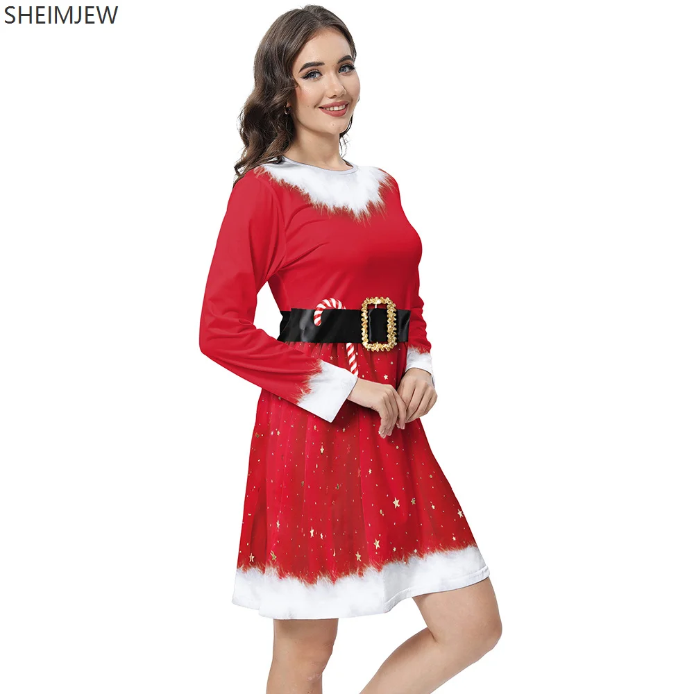 Женское платье-трапеция в полоску с принтом