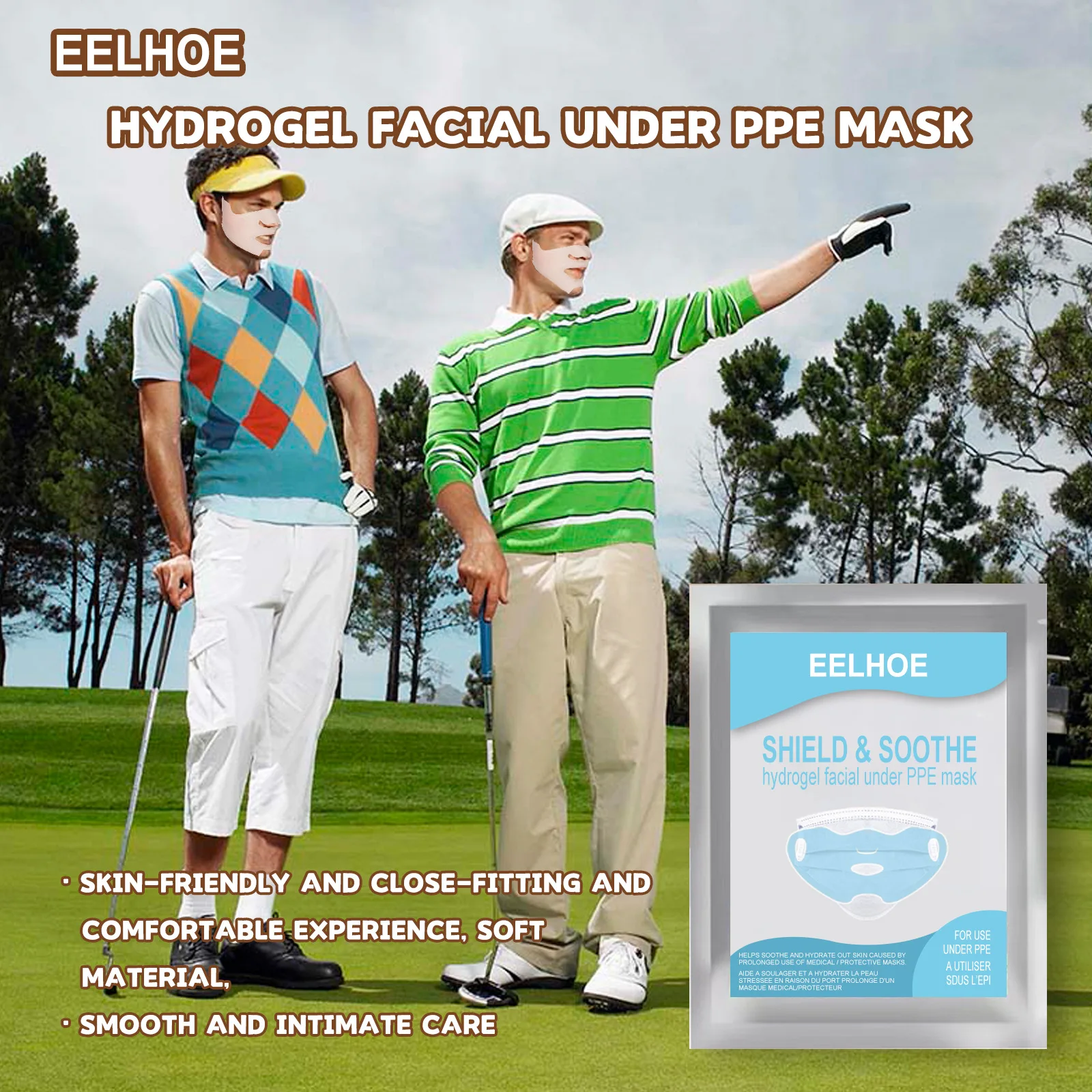 

Антиультрафиолетовая маска Eelhoe, увлажняющая бандажная маска для занятий спортом на открытом воздухе, лифтинг геля, дышащая, ледяное увлажн...