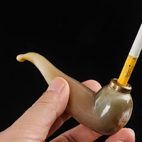 ox horn pipe old fashioned ox horn pipe cigarette holder hand made coarse tobacco pipe can be cleaned