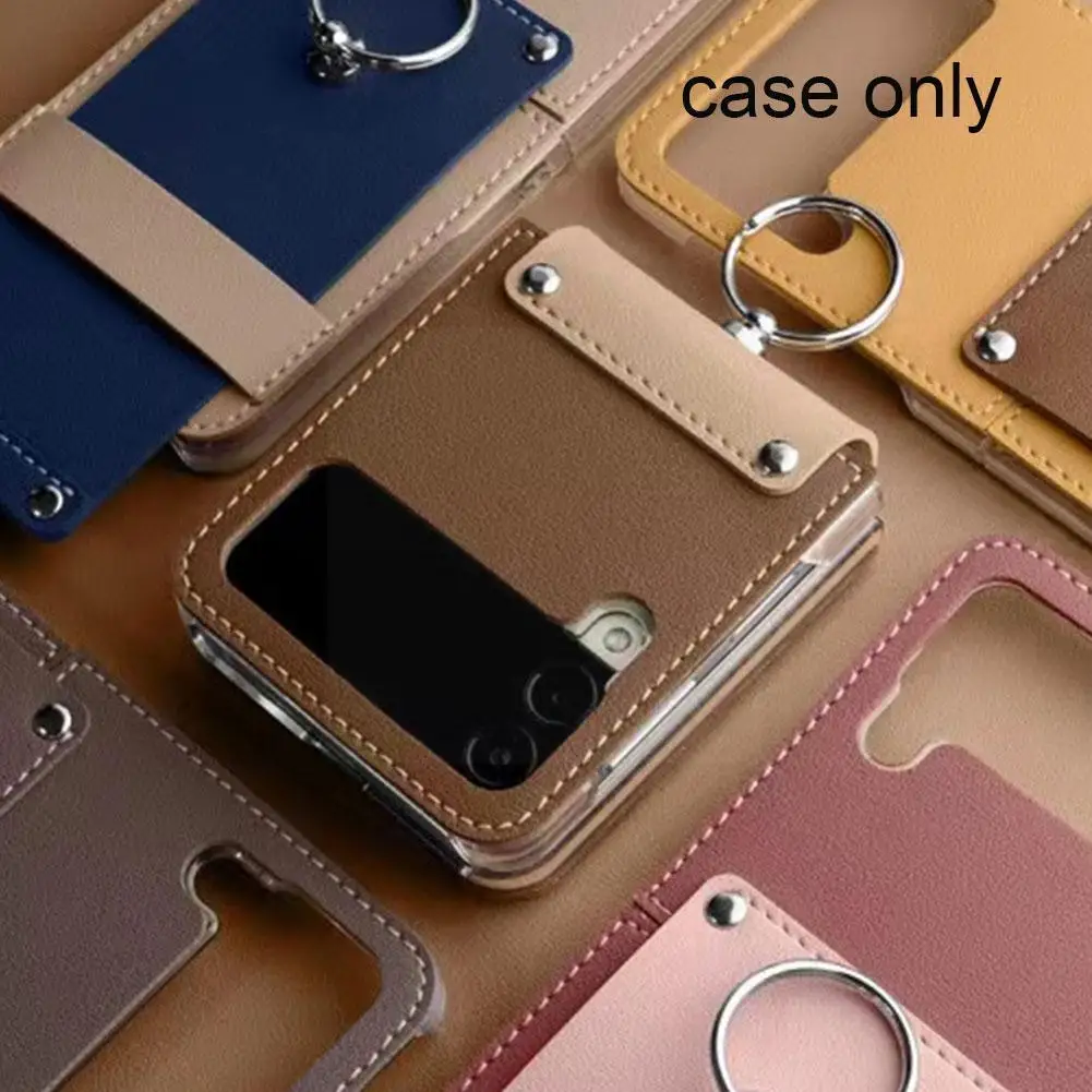 

Patchwork Colors Fashion Foldable For Z Flip 3 5g Shocproof Phone Protective Cover With Ring Holde Z2a2