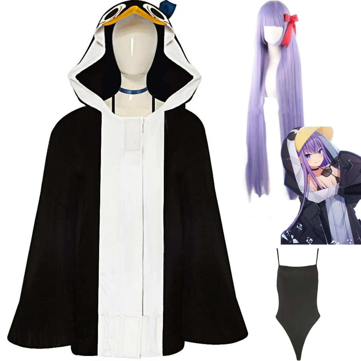 

Anime Game Fate Grand Order/FGO Meltlilith/Meltryllis Cosplay Costume Alterego S Penguins Coat Wig Woman Sexy Kawaii Party Suit