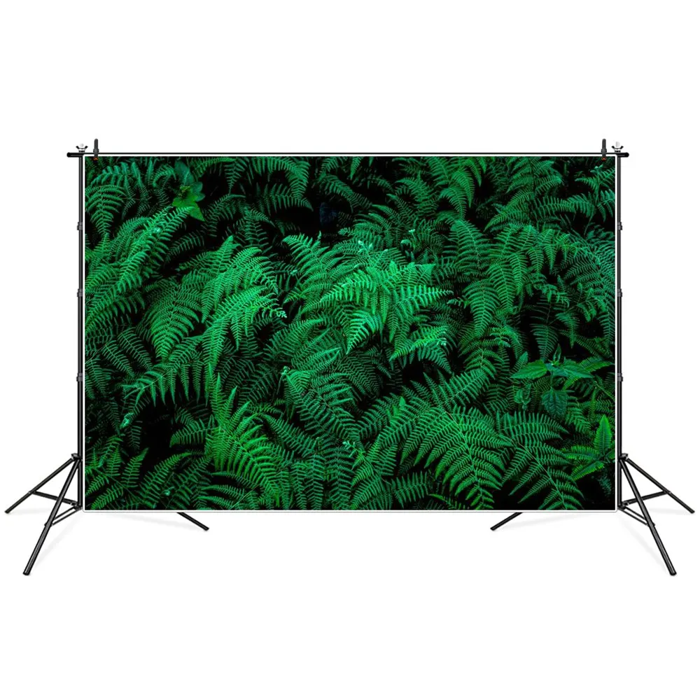 

Spring Fern Twigs Green Wall Photography Backgrounds Banner Custom Holiday Party Decoration Ins Studio Photo Backdrops Props