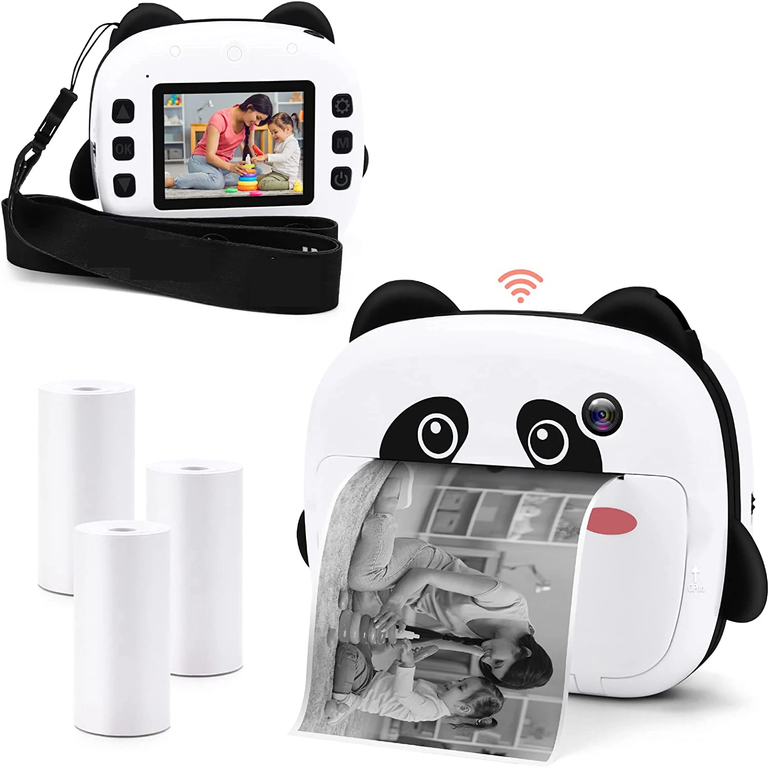 

Kids Instant Print Camera WiFi Digital Camera for Children 1080P Video Camera With Print Papers Birthday Gift for Boys Girls