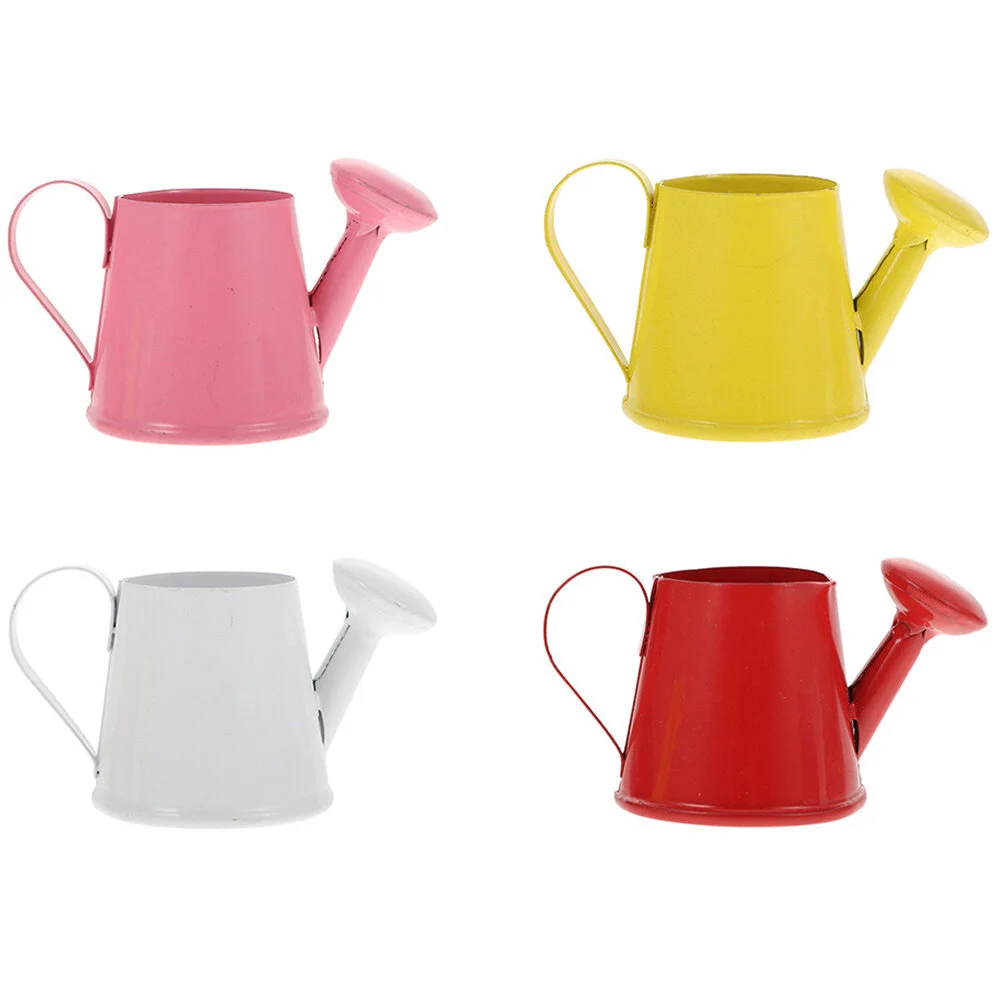 

4 Pcs Props Kids Watering Can Bath Toy Metal Outdoor Decor Cans Plants Pot Vase Sprinkle Small