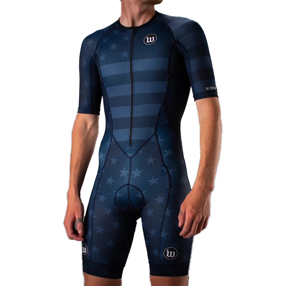 

2023 Wattie Ink Triathlon Jerseys Men's Tights Suit Bodysuit MTB Bike Kit Cycling Tri Sets Skinsuit Ropa Ciclismo Speed Jumpsuit