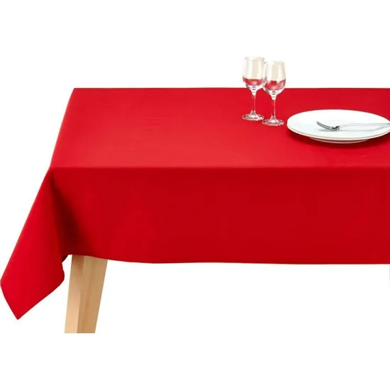 

Zeren Home Straight Red Color Carefree Table Cloth 160x200 cm