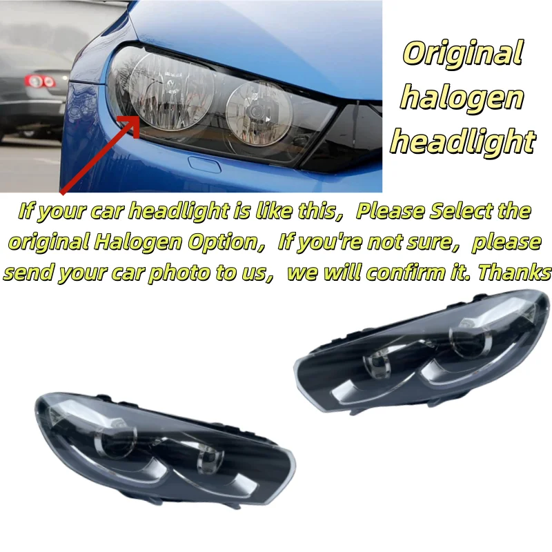 

Автомобильные аксессуары для VW Scirocco, фара в сборе, 2009-2014, модернизация фар, аксессуар для светодиодного автомобильного освещения