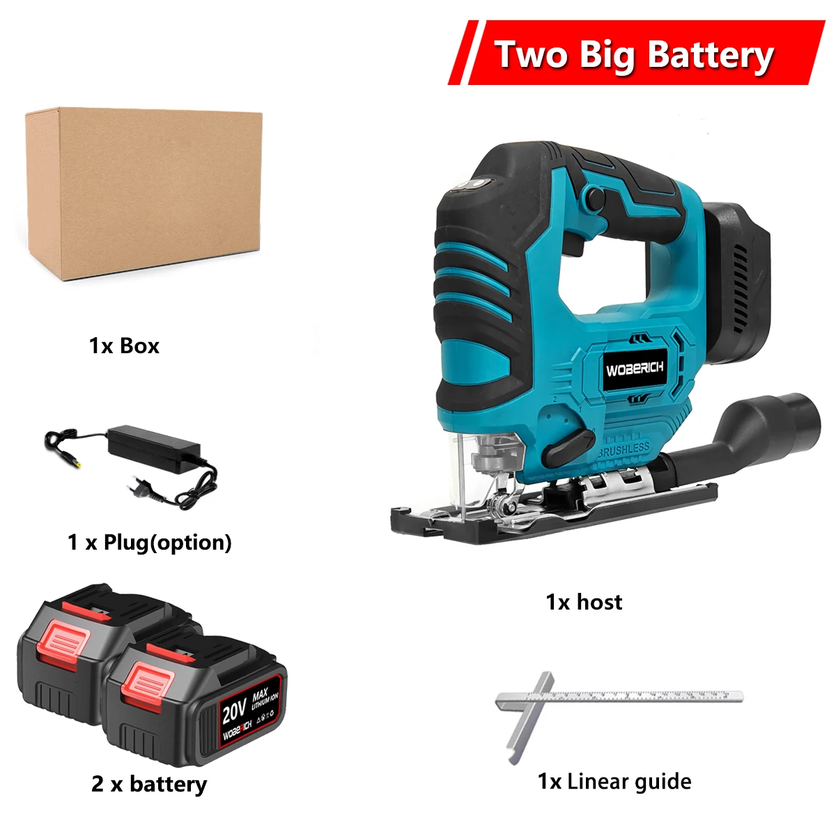 WOBERICH бесщеточная Лобзиковая пила, электрическая лобзик с быстрой заменой, беспроводные Лобзики для джиггинга, Аккумуляторный электроинструмент, лобзик для Makita 18 в