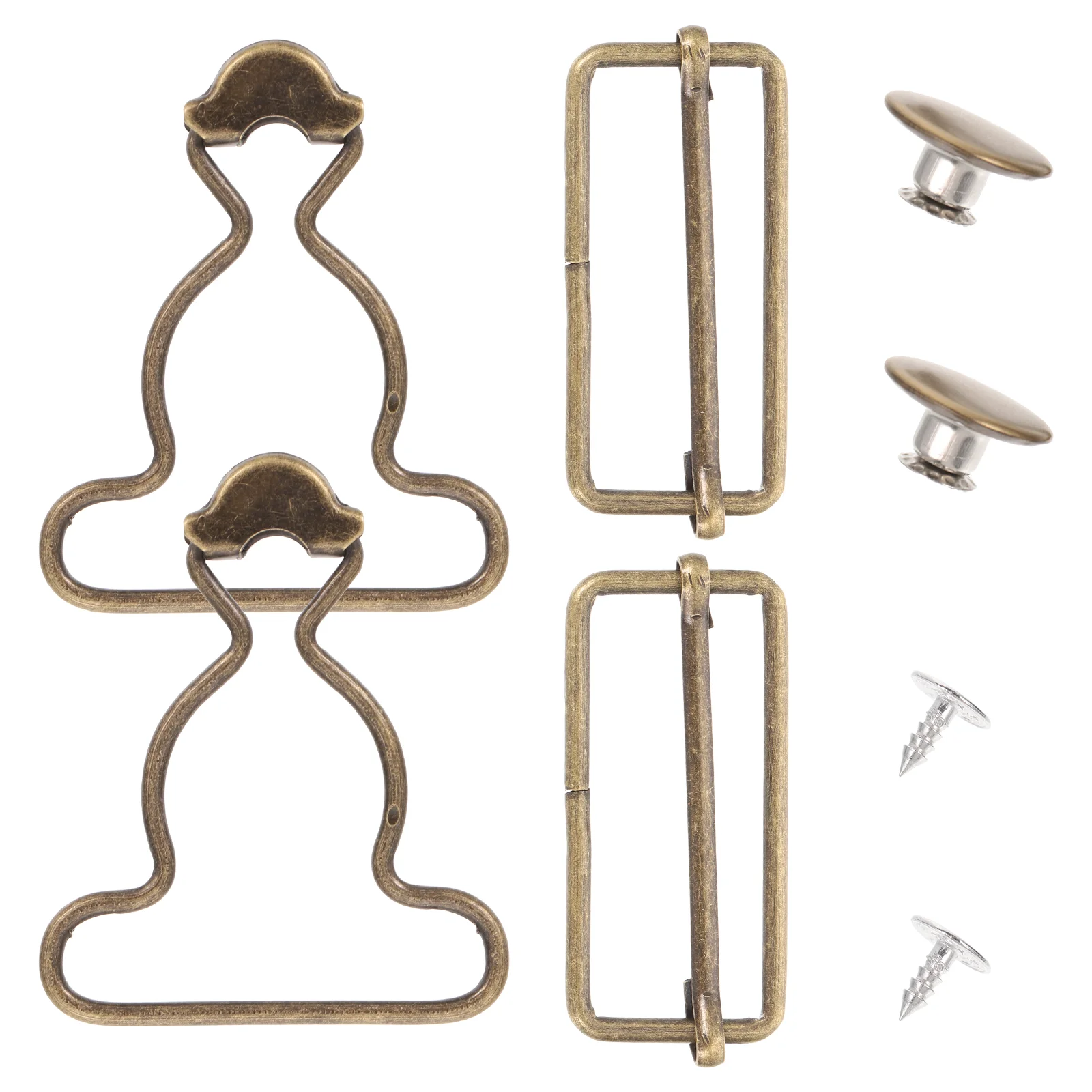 

Day Buckle Adjustable Gourd Fasteners Suspender Trousers Suspenders Buttons Buckles Vintage Jackets