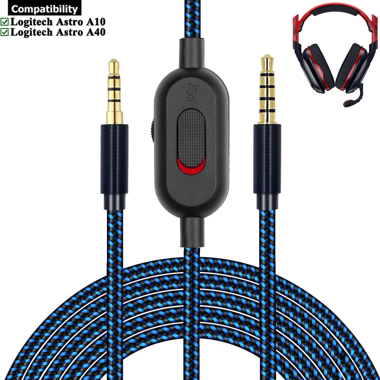 Кабель-удлинитель OFC в нейлоновой оплетке с регулировкой громкости | Электроника