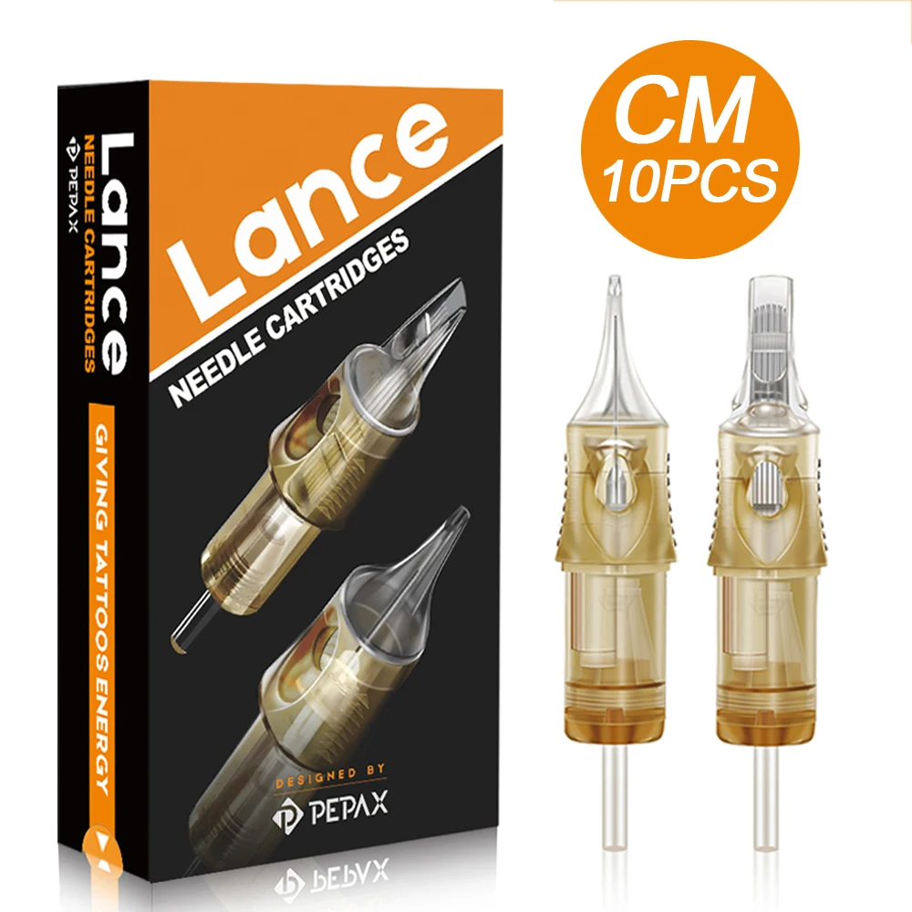 10 шт. PEPAX Lance CM картриджи для татуировки иглы изогнутые Magnum одноразовые