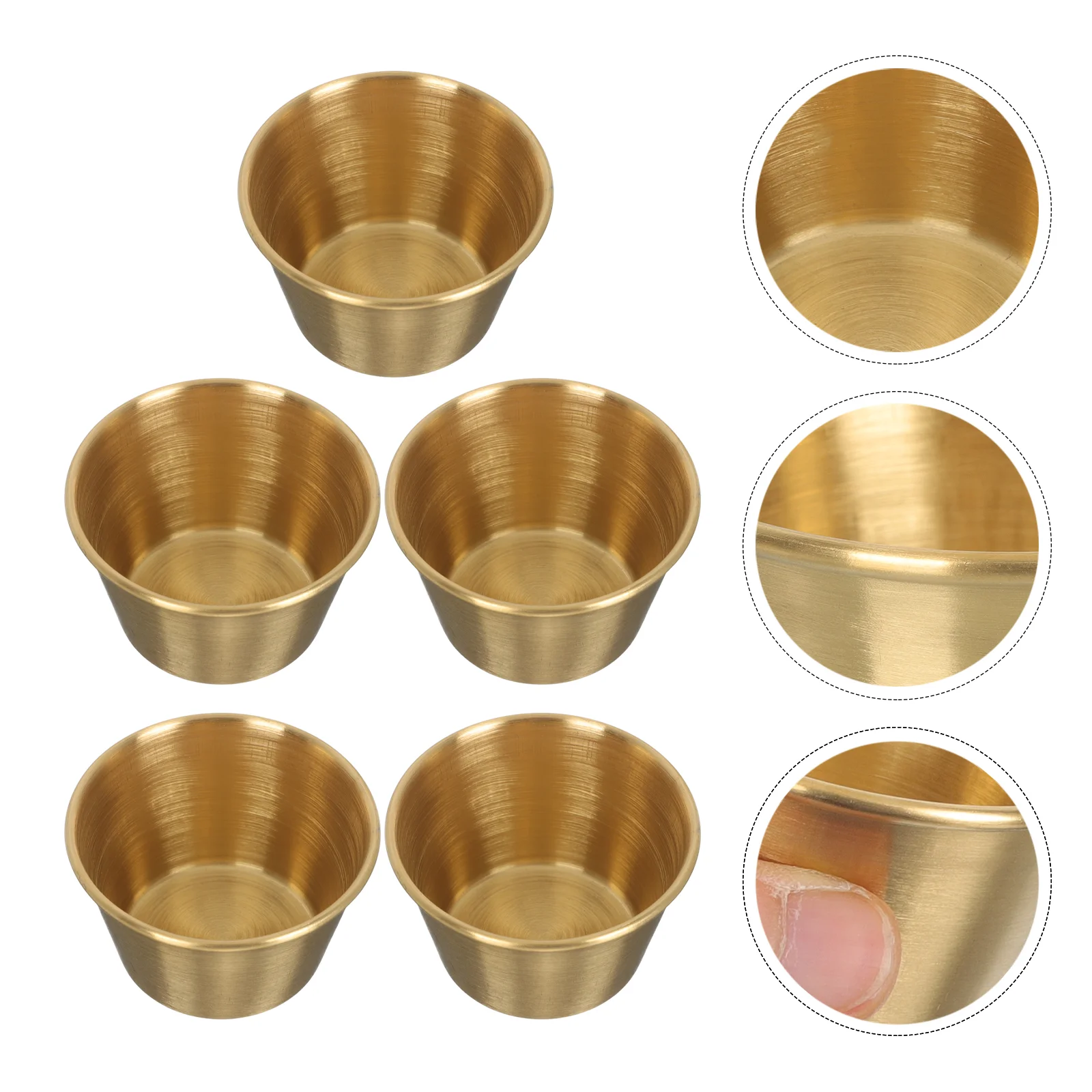

5Pcs Salad Ketchup Cups Household Steak Sauce Bowls Multipurpose Tableware