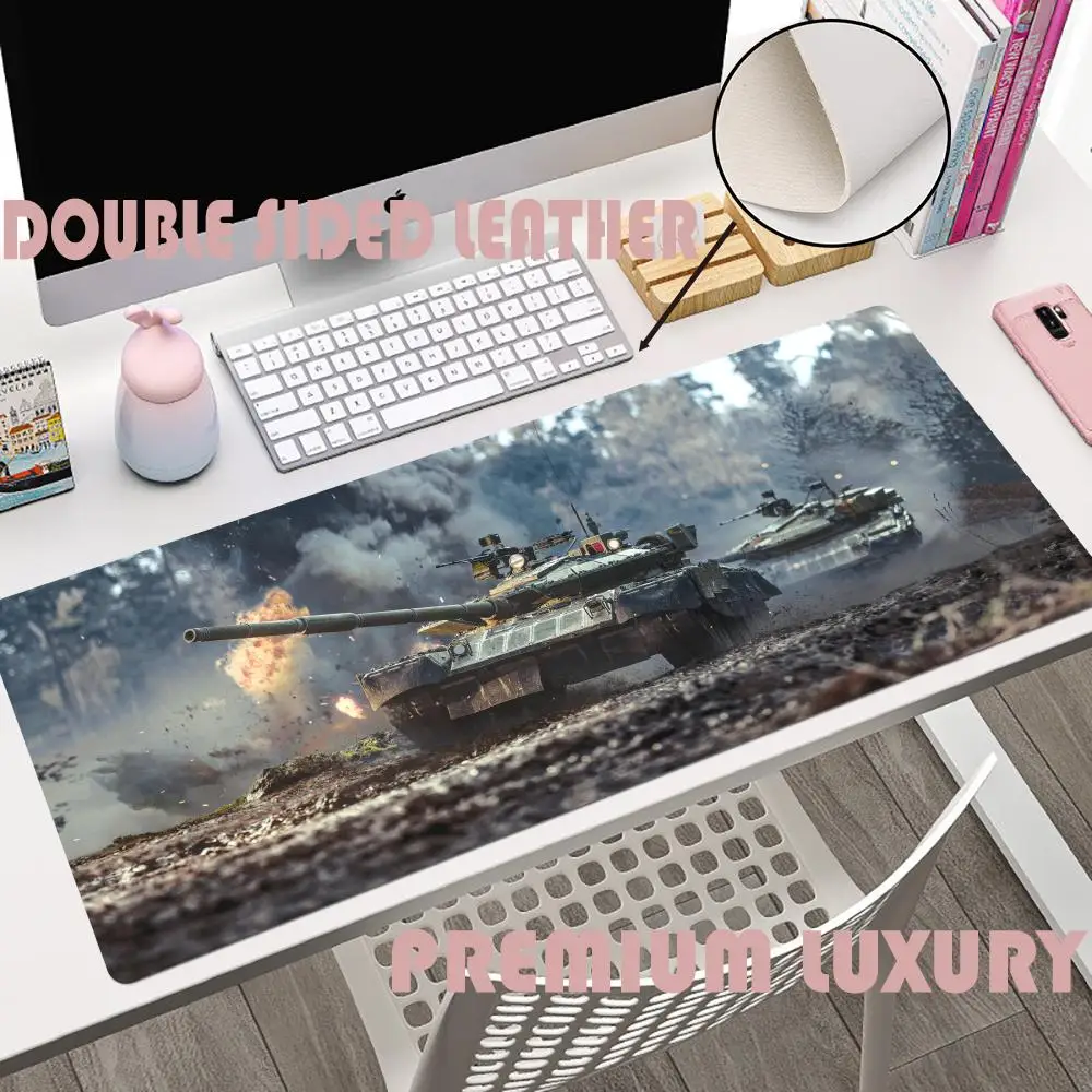 Mouse Pad pc gamer Gaming W-War Thunder MousePad desk accessories Waterproof tidy PU Leather Mat Gamer
