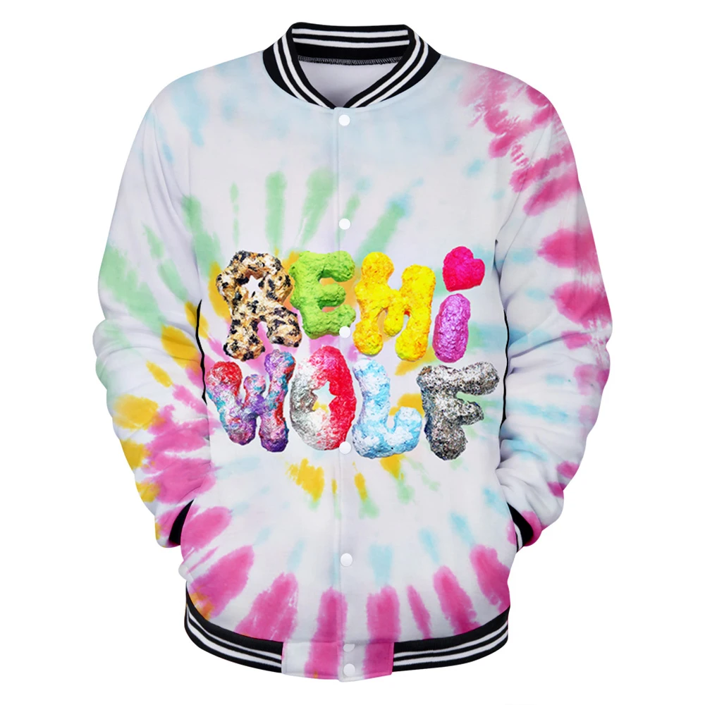 BSLNXNMA Harajuku стиль Remi Wolf 3D Повседневная бейсбольная куртка с длинным рукавом