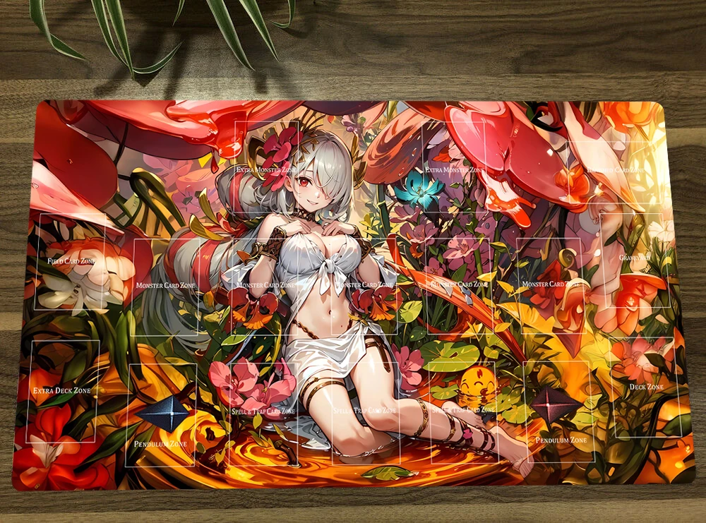 

YuGiOh Traptrix Pinguicula TCG CCG Mat Trading Card Game Mat Playmat Table Desk Playing Mat Mouse Pad 60x35cm Mousepad