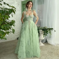 sevintage elegant tiered tulle long prom dresses embroidery beading bow straps sweetheart pleat ruched ruffles evening gowns