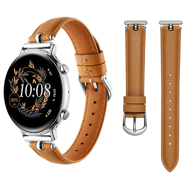 

Ремешок из натуральной кожи для Samsung Galaxy watch 6 classic, дизайнерский браслет для galaxy watch 4/5/pro/6, 43 мм, 47 мм, 20 мм