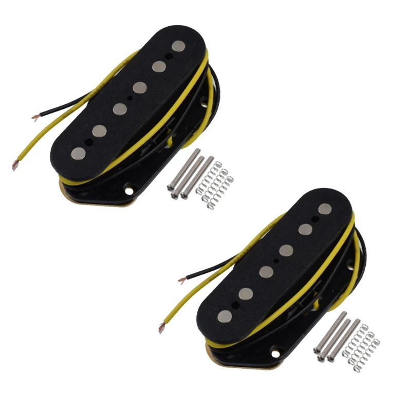 

2X Tele Pickups Alnico 5 Black Tele Bridge Pickup Fit Bridge Pickup Part