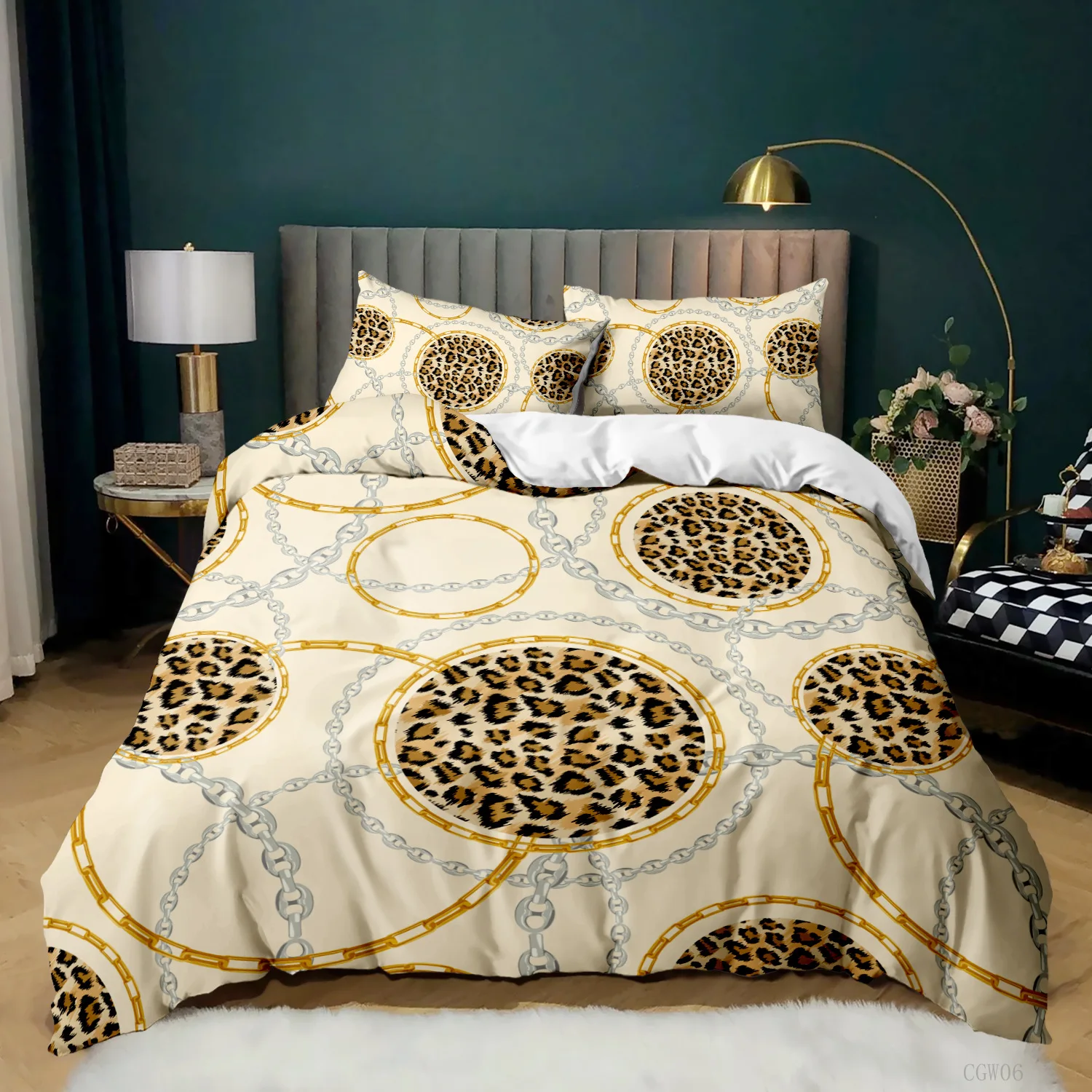 

Colorful Leopard Print Duvet Cover Queen King Size Animal Skin Pattern Bedding Set For Adults Bedroom Summer Quilt Cover 2/3Pcs