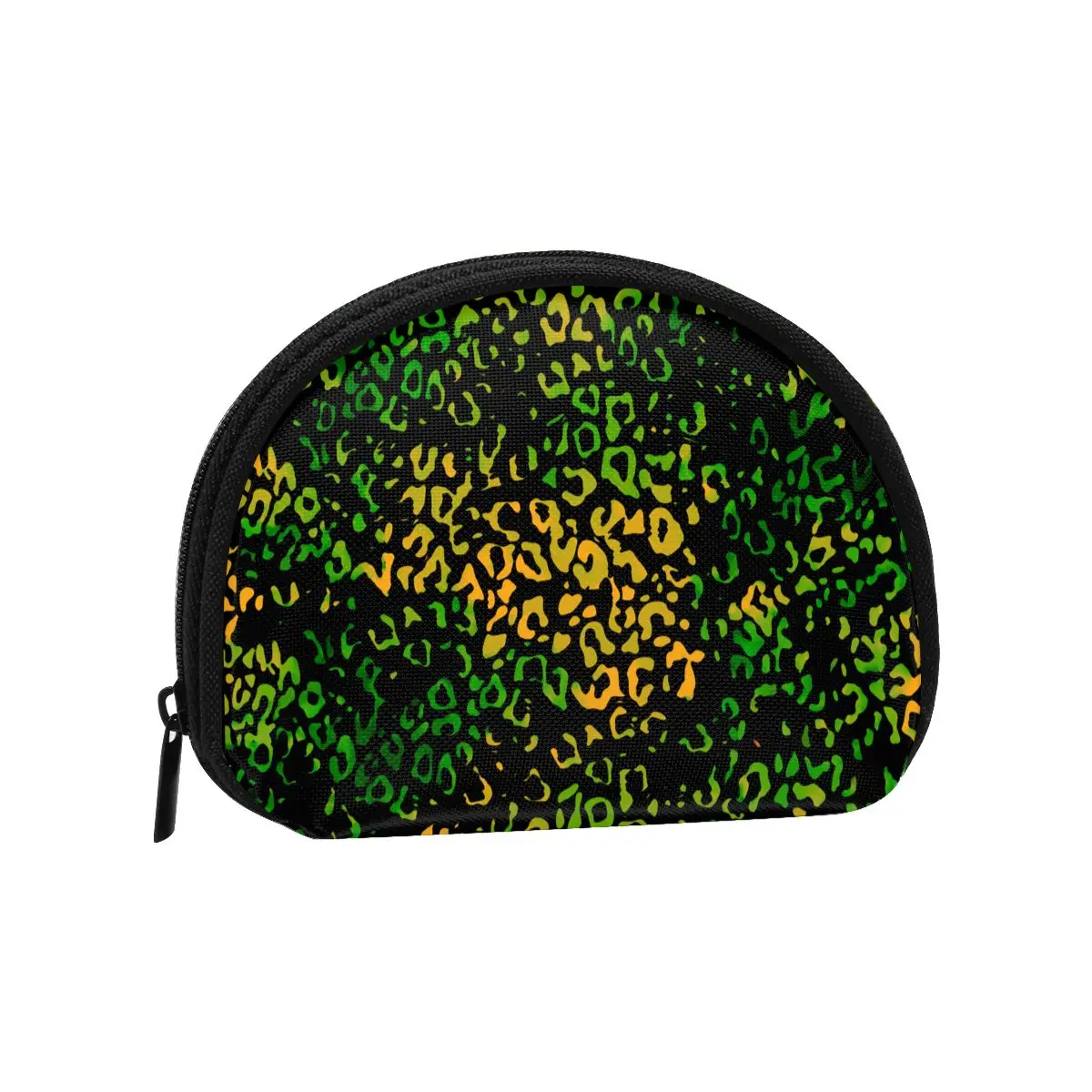 

Coin Purse Short Shell Wallet Women Key Card Bag Kids Leopard Print Small Change Purses