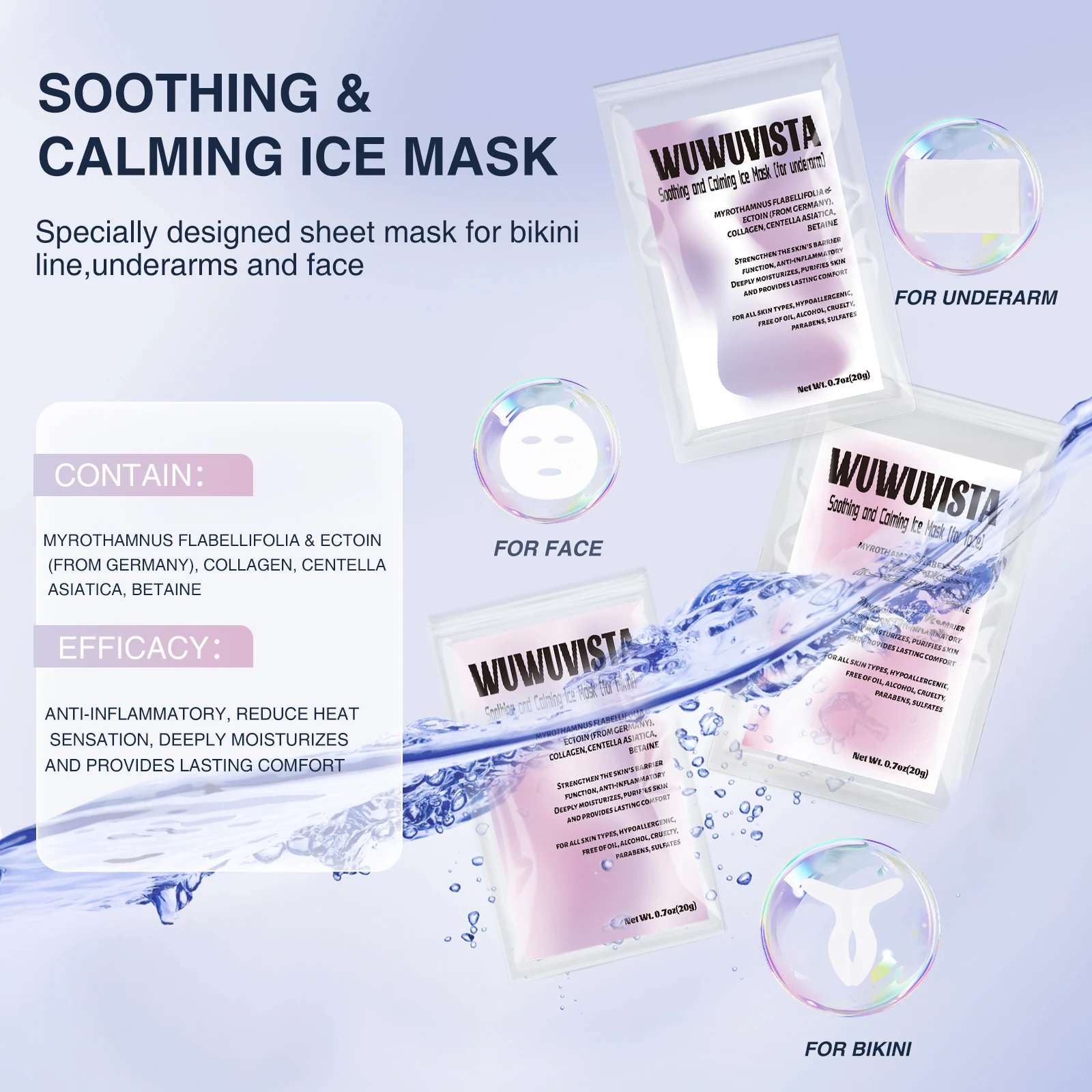 Набор для вощения WUWUVISTA удаления волос с твердым воском Восковая грелка расплава